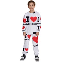 I Love Almond  Kids  Sweatshirt Set by ilovewhateva