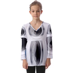 Washing Machines Home Electronic Kids  V Neck Casual Top by Cowasu