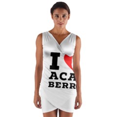 I Love Acai Berry Wrap Front Bodycon Dress by ilovewhateva