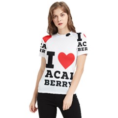 I Love Acai Berry Women s Short Sleeve Rash Guard by ilovewhateva