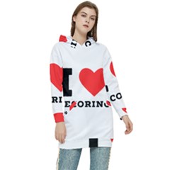 I Love Pecorino  Women s Long Oversized Pullover Hoodie by ilovewhateva