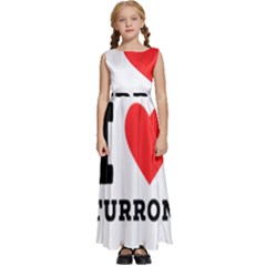 I Love Turron  Kids  Satin Sleeveless Maxi Dress by ilovewhateva