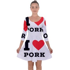 I Love Pork  Quarter Sleeve Skater Dress by ilovewhateva