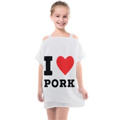 I Love Pork  Kids  One Piece Chiffon Dress by ilovewhateva