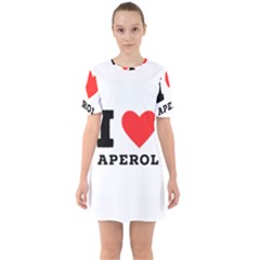 I Love Aperol Sixties Short Sleeve Mini Dress by ilovewhateva