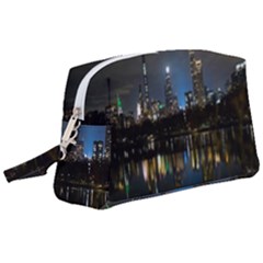 New York Night Central Park Skyscrapers Skyline Wristlet Pouch Bag (large) by Cowasu