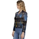 New York Night Central Park Skyscrapers Skyline Women s Long Sleeve Revers Collar Cropped Jacket View2