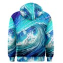 Tsunami Waves Ocean Sea Nautical Nature Water Painting Men s Zipper Hoodie View2