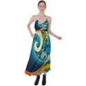 Waves Wave Ocean Sea Abstract Whimsical Abstract Art Tie Back Maxi Dress View1