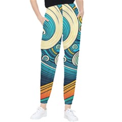 Waves Wave Ocean Sea Abstract Whimsical Abstract Art Women s Tapered Pants by Cowasu