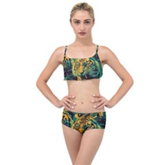 Tiger Layered Top Bikini Set by danenraven