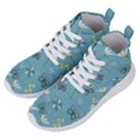 Butterfly Flower Blue Background Women s Lightweight High Top Sneakers View2