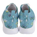 Butterfly Flower Blue Background Women s Lightweight High Top Sneakers View4