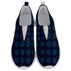 Blue Floral Pattern Geometric Pattern No Lace Lightweight Shoes by danenraven