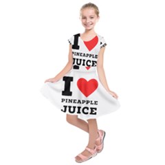 I Love Pineapple Juice Kids  Short Sleeve Dress by ilovewhateva