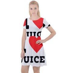 I Love Juice Cap Sleeve Velour Dress  by ilovewhateva