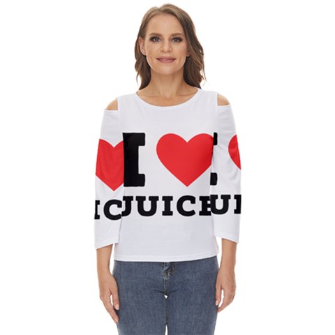 I Love Juice Cut Out Wide Sleeve Top by ilovewhateva