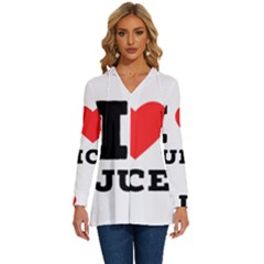 I Love Juice Long Sleeve Drawstring Hooded Top by ilovewhateva