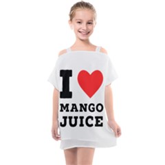 I Love Mango Juice  Kids  One Piece Chiffon Dress by ilovewhateva