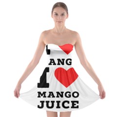 I Love Mango Juice  Strapless Bra Top Dress by ilovewhateva