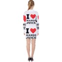 I love mango juice  V-neck Bodycon Long Sleeve Dress View2