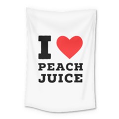 I Love Peach Juice Small Tapestry by ilovewhateva