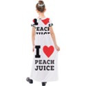 I love peach juice Kids  Short Sleeve Maxi Dress View2