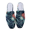 Waves Flowers Pattern Water Floral Minimalist Women s Classic Backless Heels View1