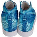 Ocean Waves Sea Abstract Pattern Water Blue Kids  Hi-Top Skate Sneakers View4