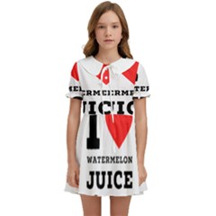 I Love Watermelon Juice Kids  Sweet Collar Dress by ilovewhateva