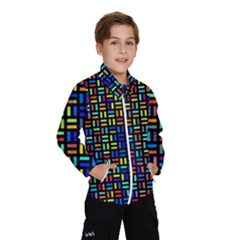 Geometric Colorful Square Rectangle Kids  Windbreaker by Bangk1t