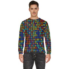 Geometric Colorful Square Rectangle Men s Fleece Sweatshirt by Bangk1t