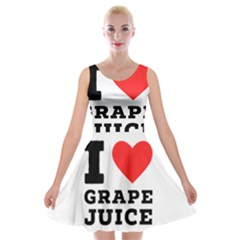 I Love Grape Juice Velvet Skater Dress by ilovewhateva