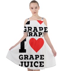 I Love Grape Juice Cut Out Shoulders Chiffon Dress by ilovewhateva