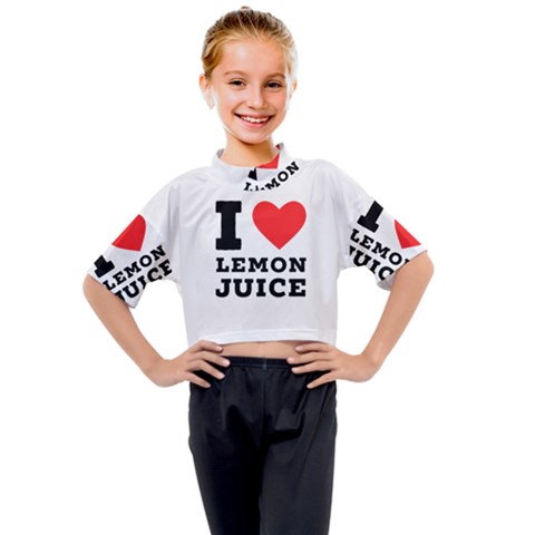 I Love Lemon Juice Kids Mock Neck Tee by ilovewhateva