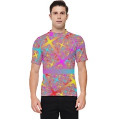 Geometric Abstract Colorful Men s Short Sleeve Rash Guard by Bangk1t