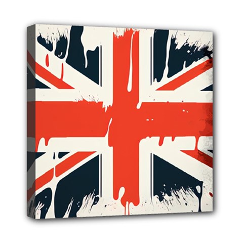 Union Jack England Uk United Kingdom London Mini Canvas 8  X 8  (stretched) by Bangk1t