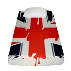 Union Jack England Uk United Kingdom London Fitted Sheet (single Size) by Bangk1t