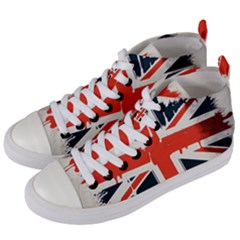 Union Jack England Uk United Kingdom London Women s Mid-top Canvas Sneakers by Bangk1t