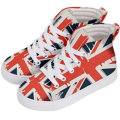 Union Jack England Uk United Kingdom London Kids  Hi-top Skate Sneakers by Bangk1t