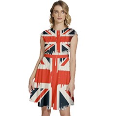 Union Jack England Uk United Kingdom London Cap Sleeve High Waist Dress by Bangk1t