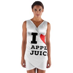 I Love Apple Juice Wrap Front Bodycon Dress by ilovewhateva