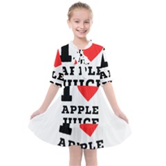 I Love Apple Juice Kids  All Frills Chiffon Dress by ilovewhateva