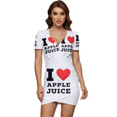 I Love Apple Juice Low Cut Cap Sleeve Mini Dress by ilovewhateva