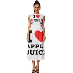 I Love Apple Juice Sleeveless Round Neck Midi Dress by ilovewhateva