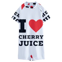 I Love Cherry Juice Kids  Boyleg Half Suit Swimwear by ilovewhateva