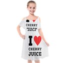 I love cherry juice Kids  Cut Out Shoulders Chiffon Dress View1