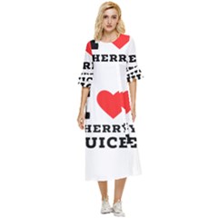 I Love Cherry Juice Double Cuff Midi Dress by ilovewhateva