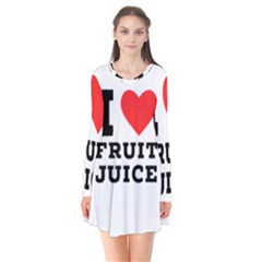 I Love Fruit Juice Long Sleeve V-neck Flare Dress by ilovewhateva