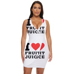 I Love Fruit Juice Draped Bodycon Dress by ilovewhateva